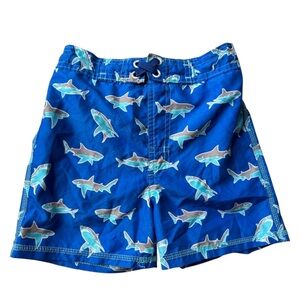 Boys mick Mack shark print swimming shorts